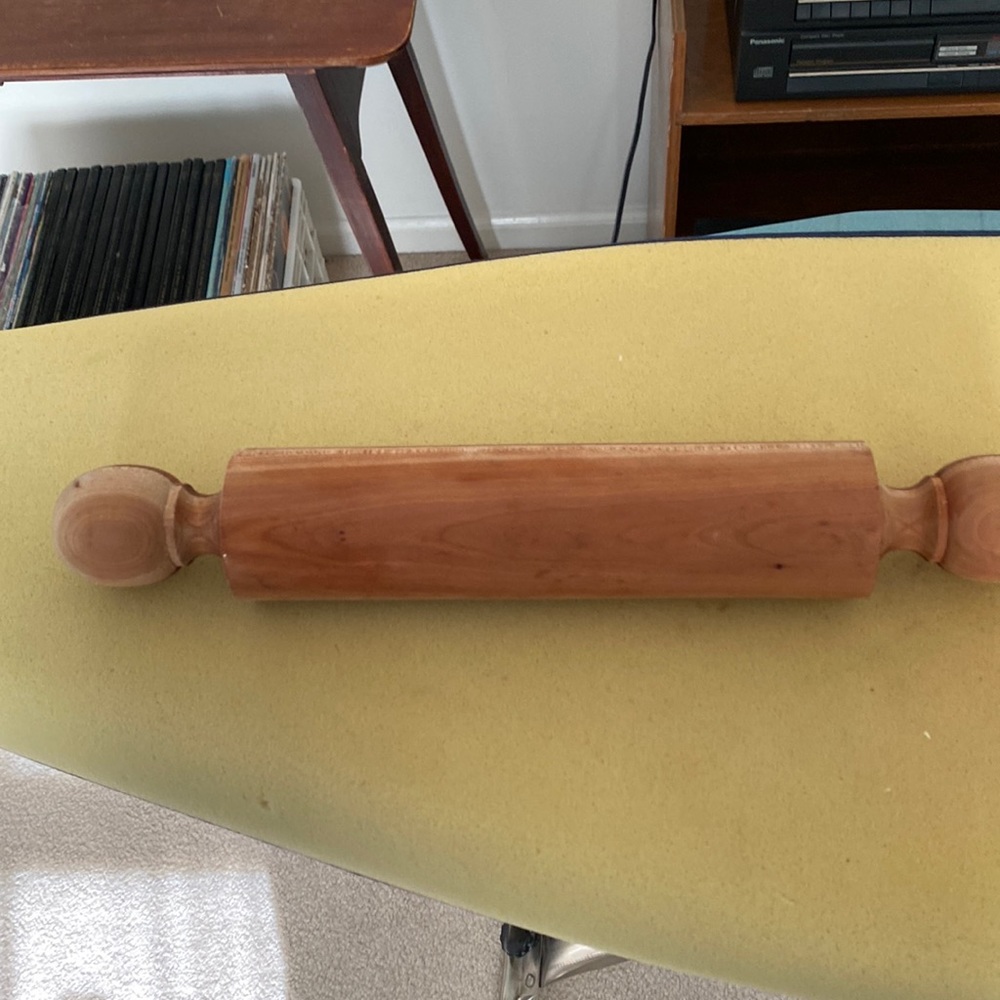 Wooden rolling pin, possibly Berea College Industries, but unmarked.